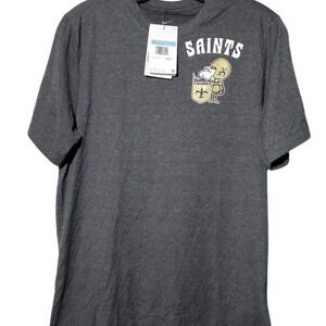 Nike New Orleans Saints NFL Football Graphic T Shirt Charcoal Gray Mens Size M